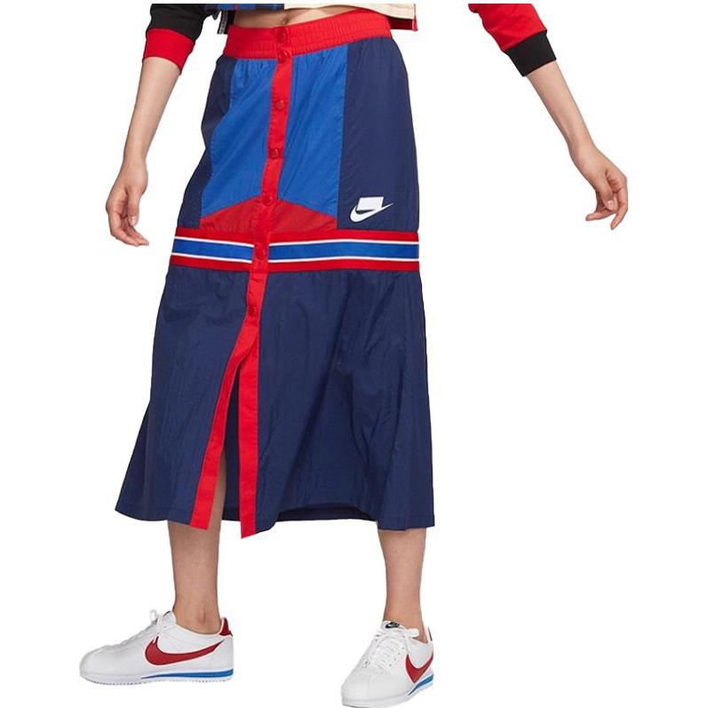Nike Multicolor Printed Logo Sport Patchwork Casual Skirt Women Skirts BV2996-492