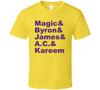 Magic Johnson & Byron Scott & James Worthy & A.c. Verde e Kareem