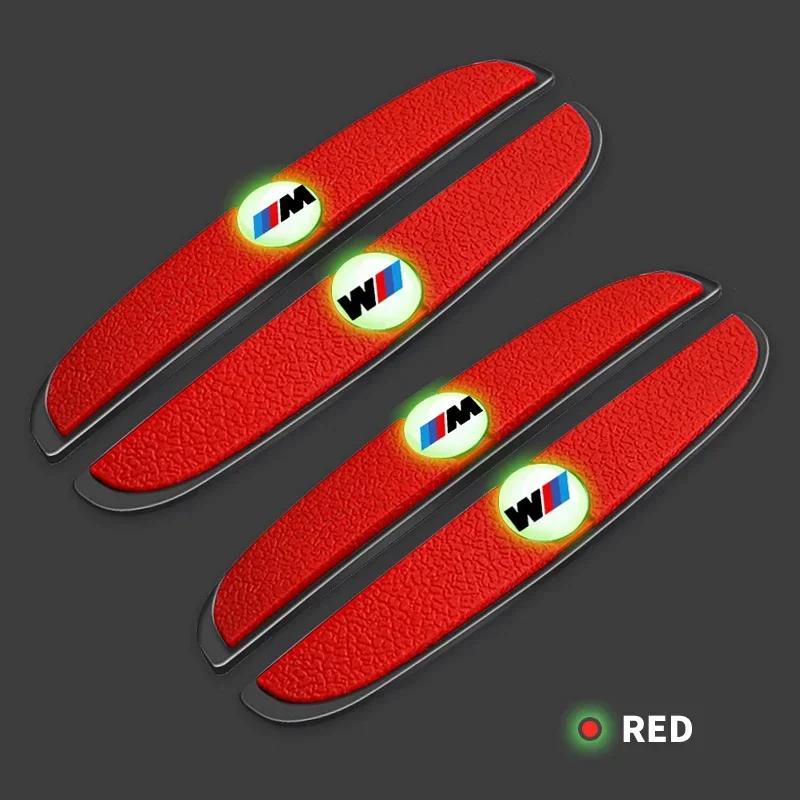 4pc Car Styling Luminous Door Edge Anti-collision Bumper Strip Sticker For BMW E46 E85 E60 F10 E39 F30 E36 F20 E87 E90 E70 X3 X5