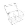 Transparent Acrylic Beauty Egg Cotton Box Portable Cosmetics Container Jewelry Organizer Makeup Cotton Pad Case