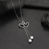 Luxury Non-Fading Korean Fashion Sweater Necklace: Autumn/Winter Women's Niche Design Pendant