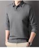 Men's Faux Two-Piece Lapel Knit Sweater - Thermal Velvet Base Layer for Autumn/Winter