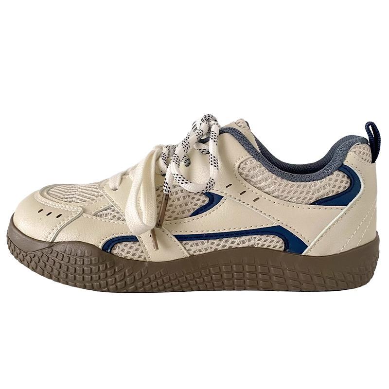 2025 spring new little white shoes mesh breathable sports and leisure board shoes fashion versatile non-slip German training shoes women