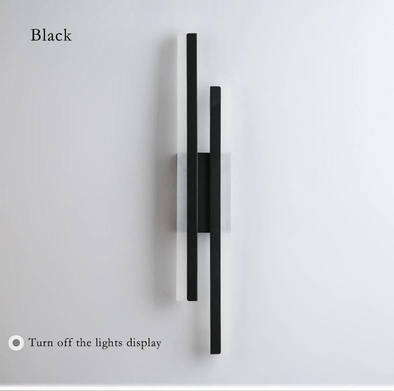 

Светодиодный настенный светильник, черный/золотой акриловый декоративный светильник для гостиной, спальни, декоративный светильник, настенное бра Tricolor чёрный