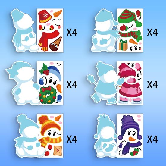 24 Stück DIY Weihnachtsbaum Bastelset für Kinder Feiertags-Kunstherstellung Basteln mit Aufklebern Machen Sie Ihr eigenes Weihnachtslesezeichen Weihnachtsfeier Gastgeschenke