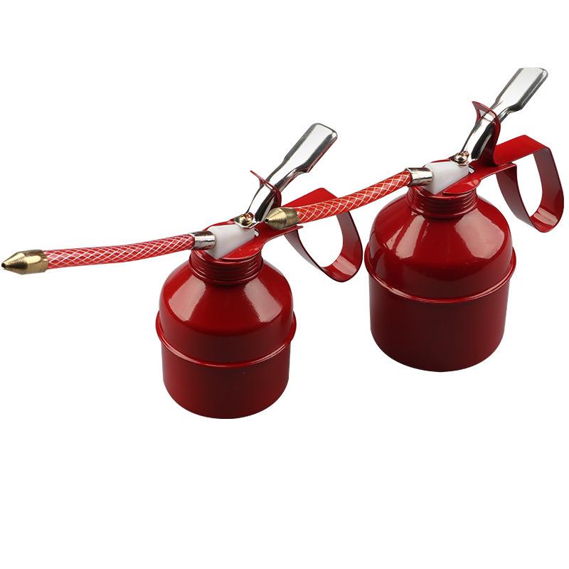 American Manual Oil Can with Hose, Iron Construction, 270ml/400ml Capacity