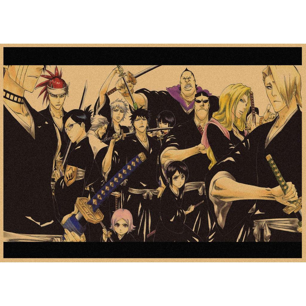 Bleach Anime Retro Kraft Paper Poster Wall Decoration