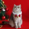 Weihnachtskatze Halsband mit GlockeSüßes Warmes Haustier Hund Katze Halsband mit Fliege Welpe Kätzchen Schnalle Halsband für Neujahr Haustierzubehör