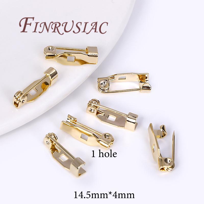 

5Pcs 14K Gold Plated Brooch Clip Base Pins Brooch Pin Base Brooch Settings Blank Base For DIY Jewelry Making Supplies 5 pieces