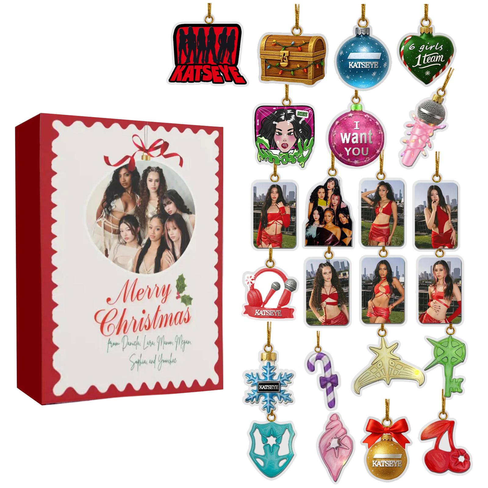 

2D Плоский Акриловый Мистери Бокс 24 шт. Подвеска С Коробкой в Виде Самолета Рождественский Знаменитый Мистери Бокс Звезды, Подарок Для Звезды