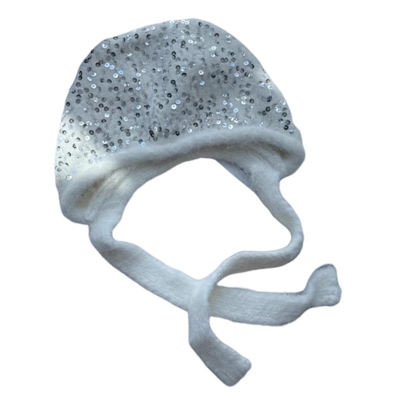 Vintage Knitted Trapper Hat for Teens Adult Windproof Winter Hat Thicken Skiing Hat Keep Warm Skiing Cycling Hat белый