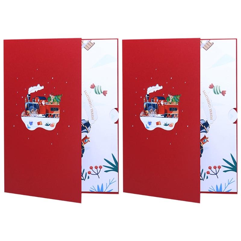 

Фестиваль 3D Рождественская открытка с поездом Отпразднуйте с 3D Рождественской открыткой с поездом Идеально подходит для возрастных групп Фестиваль Веселье