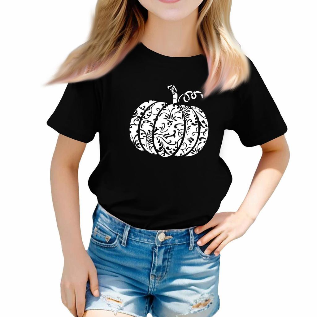 Toddler Girl Boy T-Shirts Halloween Day Kids Top Boys And Girls Printed Short Sleeved T-shirt