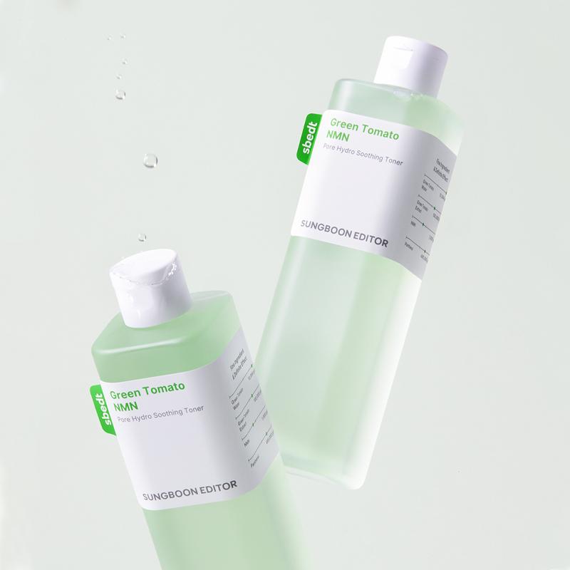 SUNGBOON EDITOR Zelený rajčatový NMN pór hydratační zklidňující toner 350 ml