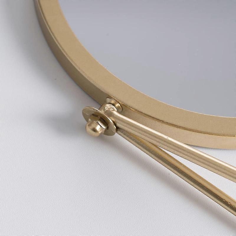 Single Side Makeup Mirror Vintage 360 Rotating Metal Makeup Mirror Round Beauty Mirror Handmade Makeup