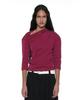 PARTIMENTO WOMEN Pwc Twist Three-Quarter Sleeve Tee_Plum