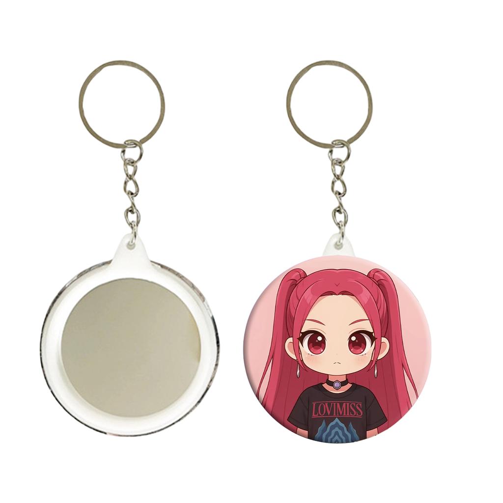 Girls Anime Pendant Keychain Holder Car Keychain Mobile Phone Bag Pendant Cute Kawaii