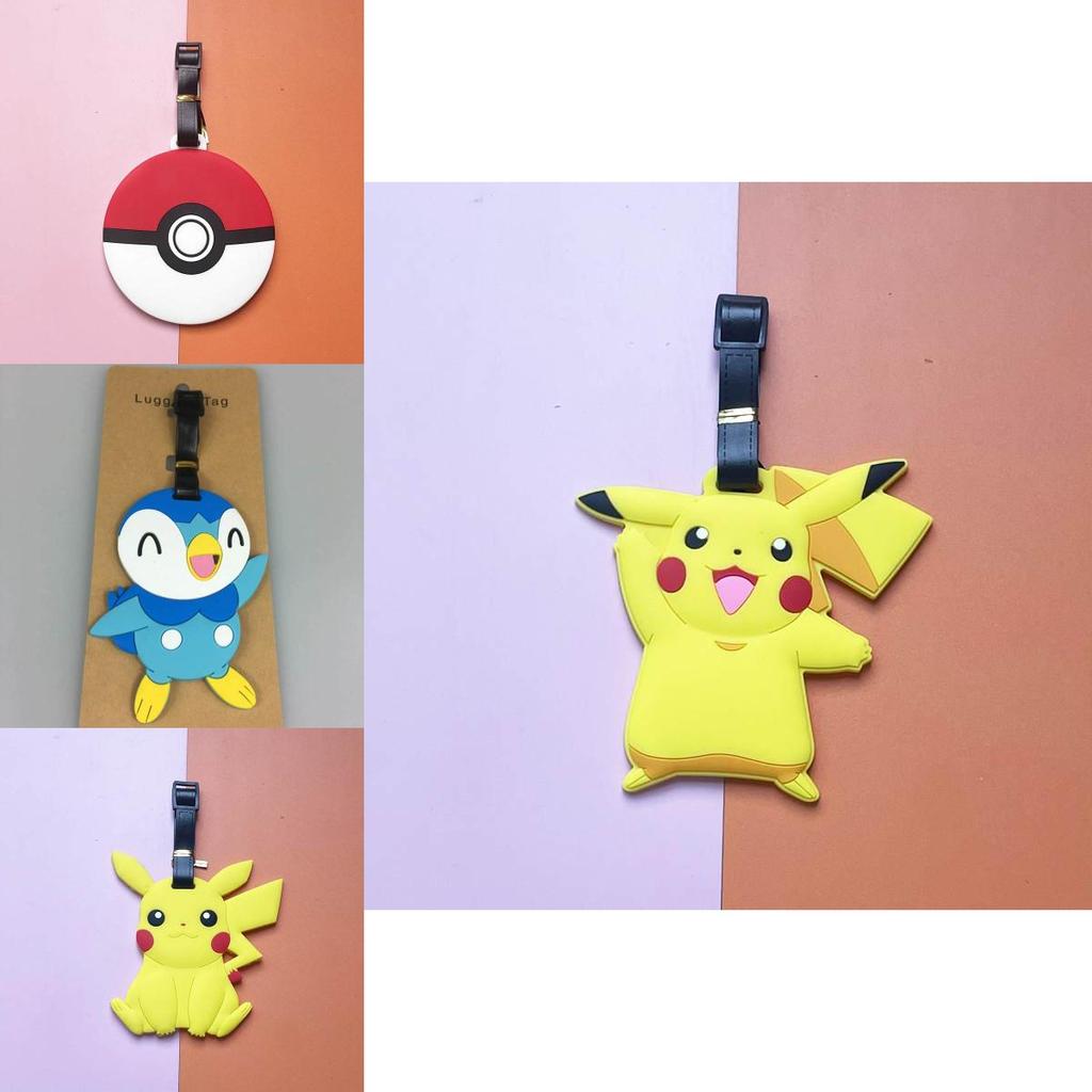 Pokemon Pikachu Charmander Squirtle Travel Luggage Tag Gengar Charmander Squirtle Silicone Travel Id Tag For Cruises
