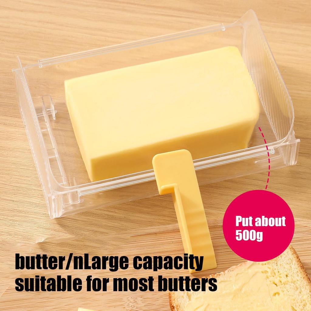 Butter Dish Airtight Storage Modern with Cutter Fridge Cheese Container Butter Tray for Countertop Refrigerator RV Farmhouse