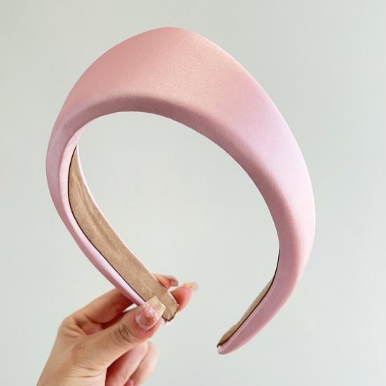 Women Headband Wide Brim Satin Triangle Headband Face Shaping Makeup Washing Hair Hoop Non-Painful Daily Hair Accessory