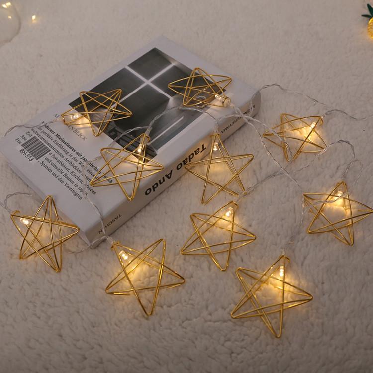 Christmas Tree Decoration Lights With Illuminated Bulb And Star For Holiday Festive Decor