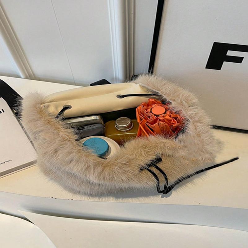 1 elegante zaino da viaggio alla moda in peluche, zaino carino di grande capacità, mini zaino carino e soffice, borsa da giorno da viaggio alla moda in peluche