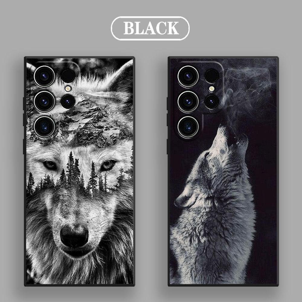 Wolf Lion Tiger Animal Cute S25 Ultra Case For Samsung Galaxy S25 S24 S23 S20 S21 FE S22 Ultra S10 Plus 5G Case Soft Phone Cover