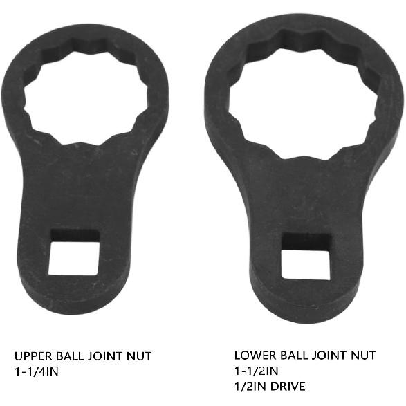 

Fabater Ball Joint Wrench, 2Pcs 32mm 38mm Spindle & Axle Nut Spanner Set Axle Shaft Nut Remover, 12 Point Steel Ratcheting Wrench, C400 C450 C43