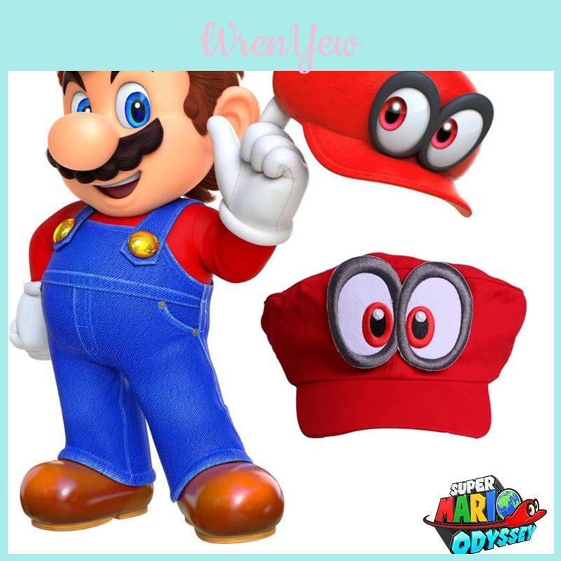 Cappellino Super Mario Odyssey Unisex Cappellino da Baseball Rosso Accessorio Costume Cosplay Per Adulti e Bambini