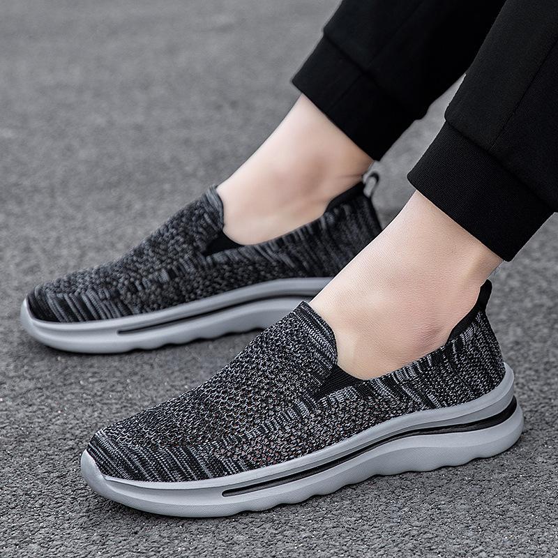 

Пожилая обувь женская для мамы среднего и пожилого возраста, обувь для ходьбы, весенне-осенняя сетчатая обувь, нескользящая мягкая подошва, туфли на одном ремешке, мужская обувь, обувь для отца 44