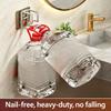 No Drilling Multifunction Stainless Steel Washbasin Hook Heavy Duty Wall Mount Holder for Kitchen Bathroom Organizer