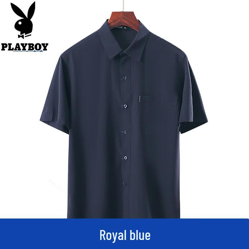 PLAYBOY Men s Summer Ice Silk Loose Fit Polo Shirt L