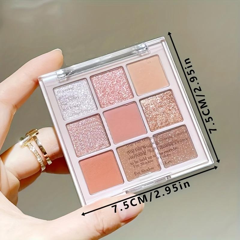 Palette a Rotolo Occhi Ombretto Fiore di Ciliegio, Tonalità Lucide a Lunga Tenuta, Ombre da Rosa Pastello a Marrone, Effetto Scintillante, Ombretto con Finitura Opaca