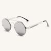 Steampunk Vintage Round Metal Sunglasses Men and Women Hip Hop Stylish Fashion Shades Glamour Trend Designer Shades UV400
