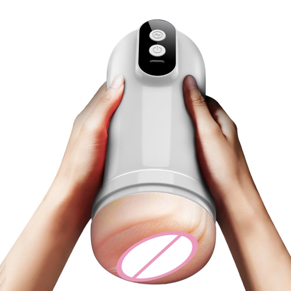 Automatic Sucking Male Masturbator Cup Vibration Blowjob Machine Men Masturbation Masturbate Sex Toys for Adult Supplies