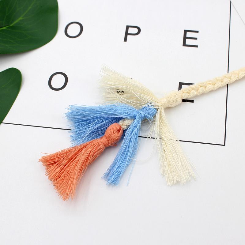 Mei Mary Cotton Thread Fine Decorative Dress Knotted Waist Chain Women's Braided Macaron Tassel Waist Cord