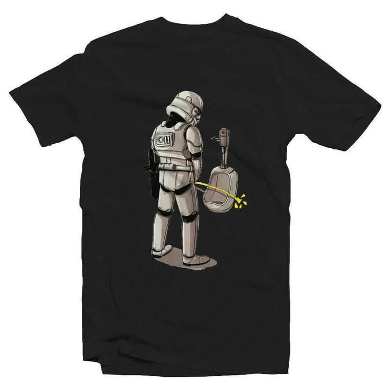 Stormtrooper Peeing Tshirt Unisex T-Shirt Star Space Sci Fi Funny Humour L