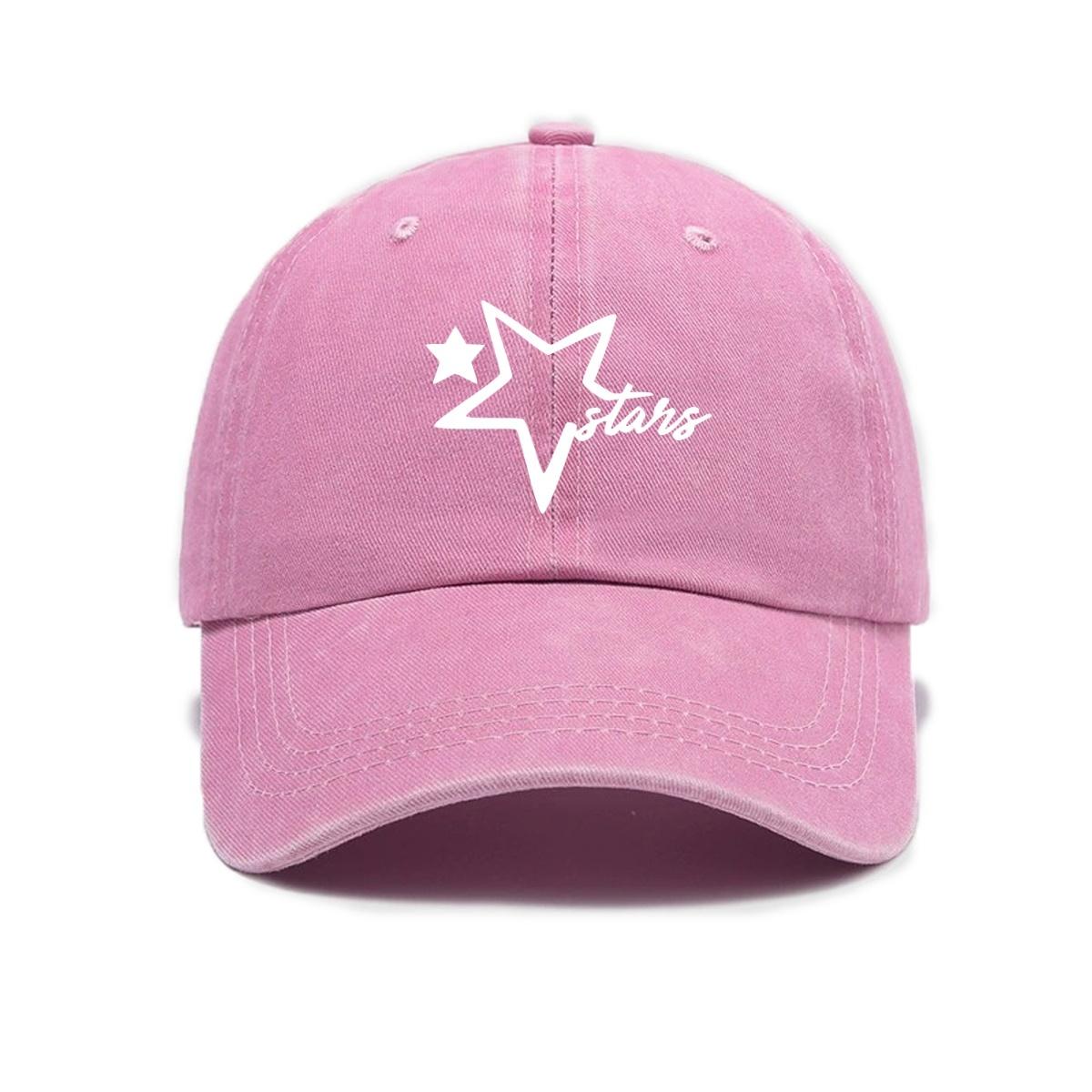 

Trendy American-style Printed Peaked Cap, the Same Style for Men and Women, a Must-have Sports Baseball Cap розовый