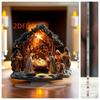 2D Flat Ornaments, Christmas Scene Decorations, Nativity Scenes for Homes, Offices and Bookstores - Multifunctional Holiday Table Decorations,