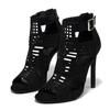 Modne Eilyken Seksowne Słupowe Peep Toe Damskie Lekki Komfort Cienkie Obcasy Sandały na Suwak Pasek z Klamrą Damskie Buty Zapatos Mujer