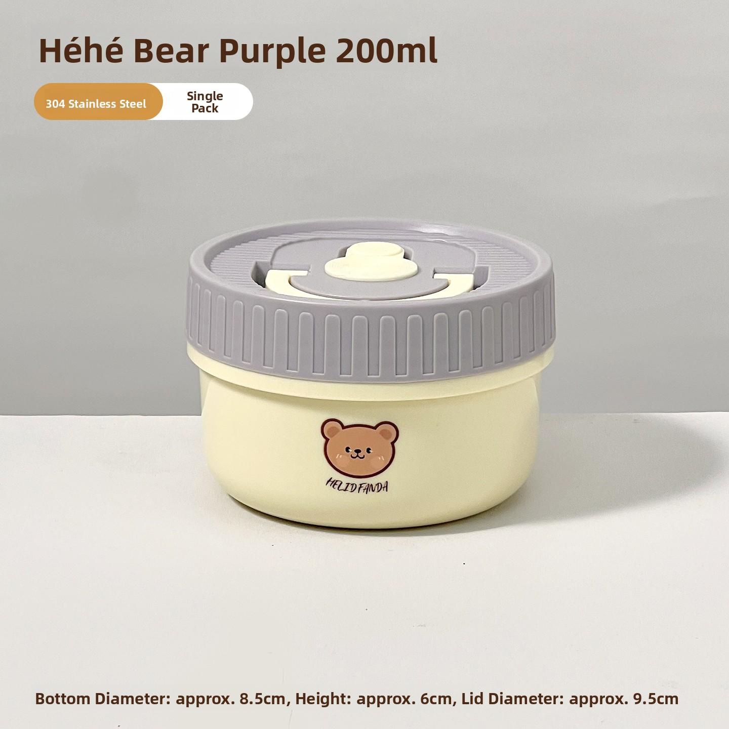 Portable Multi-layer Children s Lunch Box Insulated Breakfast Box Microwave Se Stainl Steel Inner Bowl PP Outer ell
