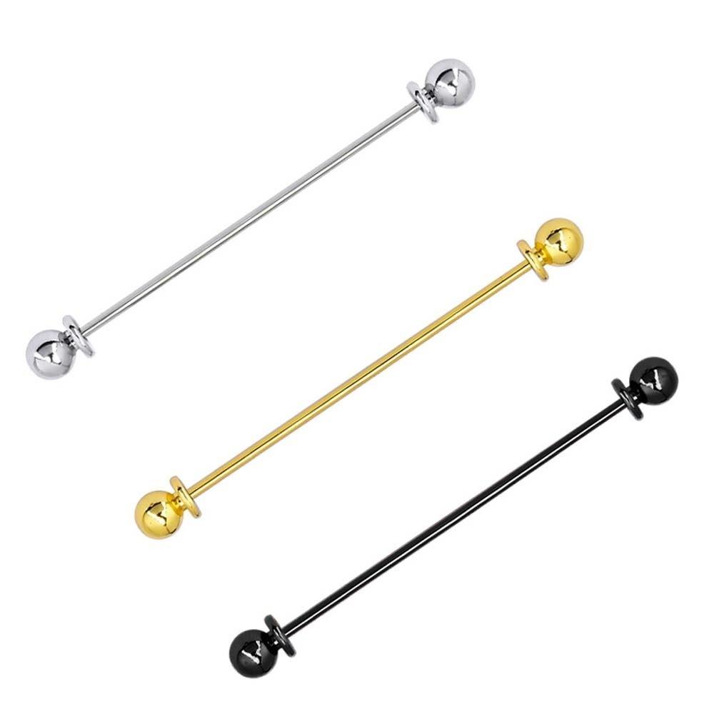 3 Stück Zylinder-Design-Anstecker für Hemdkragen Spiralverschluss Halsketten-Anstecker für Hemd Party