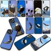 Black White Eagle Fly Phone Case for Samsung Galaxy A07 A13 A12 A14 A23 A42 A50 A51 A52 A53 A70 A71 A72 A21S A04 Note 20 9 8 10