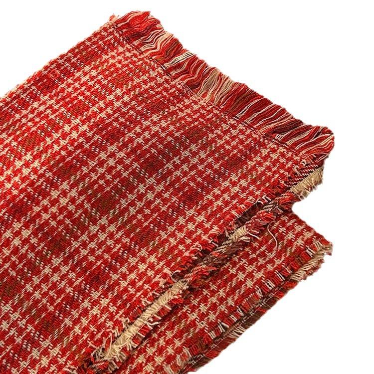Red Plaid Scarf Women's Winter Chinese New Year Warm Couple Christmas Gift Plaid