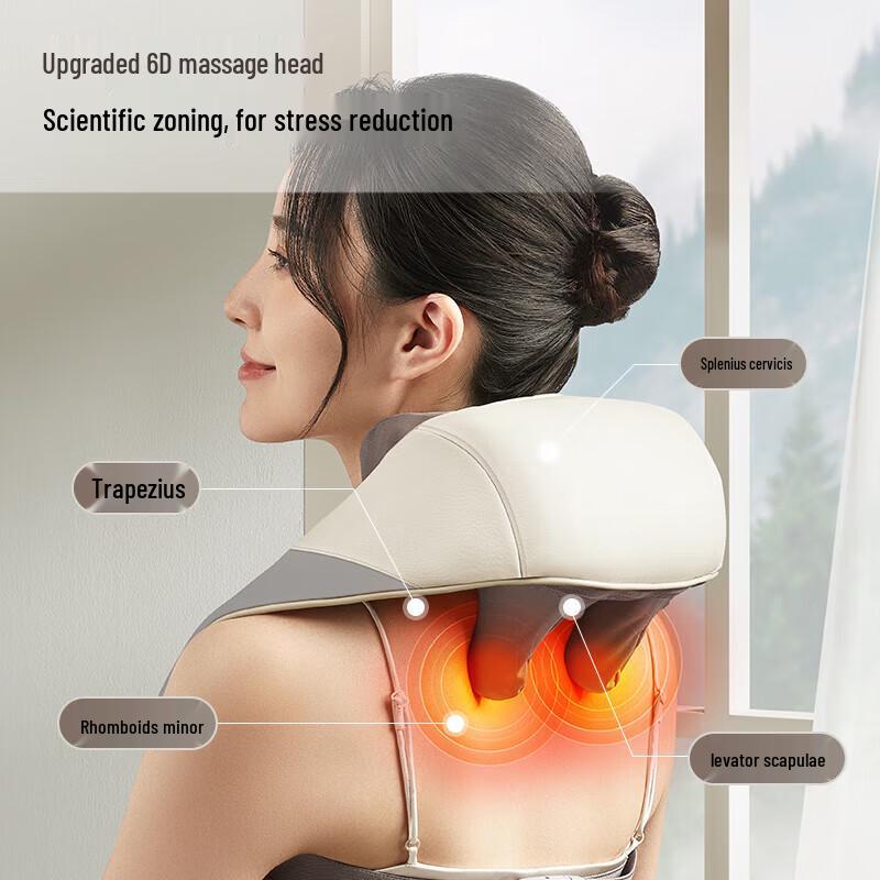 Aux Cervical Shoulder Neck Massager Shawl CN Plug (adapter Included)