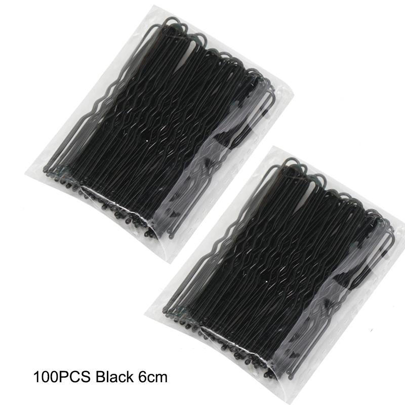 100/50pc 50/60mm Hair Pin And Clips U Shape For Headpiece Women Girls Hairpins Accessories Bride Wedding Head Jewelry Decoration