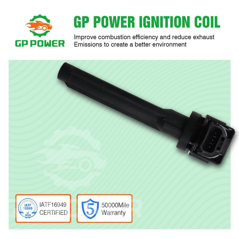 GP POWER Performance Ignition Coil Pack 4PCS Compatible With Mitsubishi Outlander Sport. 2.4L Replacement For FK0488 1832A083