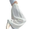 Women's Embroidered Ice Silk Cotton High-Waisted Wide-Leg Pants for Spring/Summer 2026