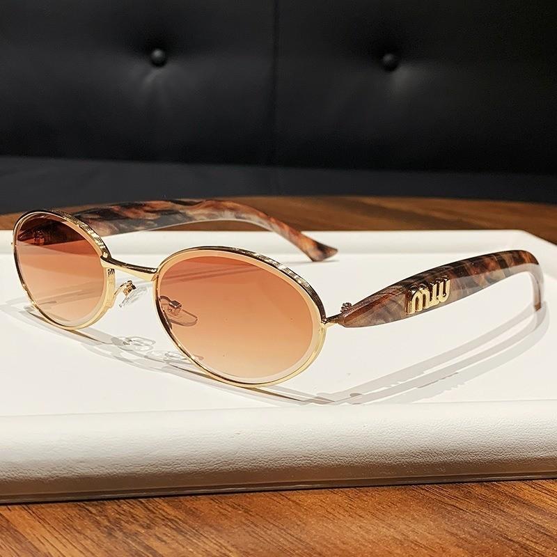Y2k Retro Oval Sunglasses With Metal Frame Uv400 For Fashionable Women And Men