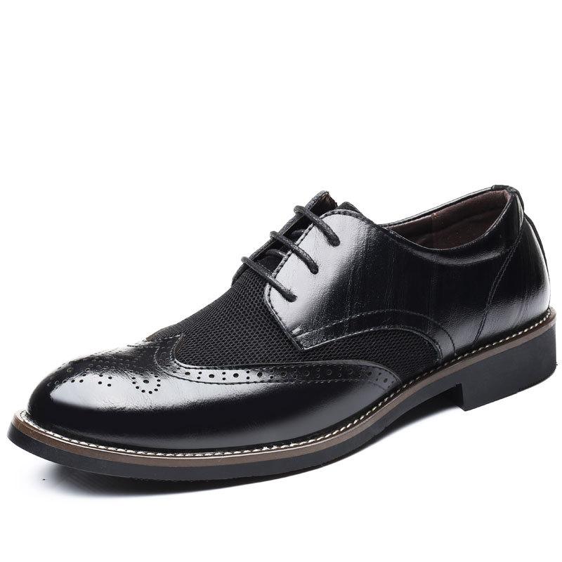 Summer Mesh Spring Leather Dress Shoes Breathable Men Formal Business Oxfords Plus Size 38-48 For Sale  men dress shoes